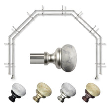 Load image into Gallery viewer, Merlyn 13/16" 5-Sided Double Bay Curtain Rod