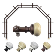 Load image into Gallery viewer, Merlyn 13/16" 5-Sided Double Bay Curtain Rod