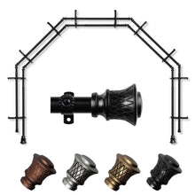 Load image into Gallery viewer, Lennart 13/16" 5-Sided Double Bay Curtain Rod