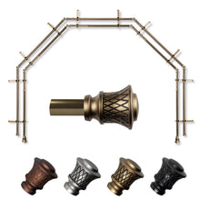 Load image into Gallery viewer, Lennart 13/16" 5-Sided Double Bay Curtain Rod
