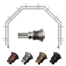 Load image into Gallery viewer, Lennart 13/16" 5-Sided Double Bay Curtain Rod