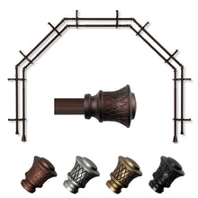 Load image into Gallery viewer, Lennart 13/16" 5-Sided Double Bay Curtain Rod
