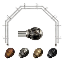 Load image into Gallery viewer, Tyoma 13/16" 5-Sided Double Bay Curtain Rod