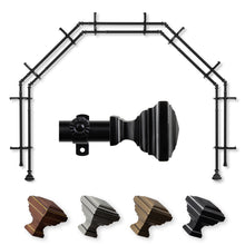 Load image into Gallery viewer, Eudora 13/16" 5-Sided Double Bay Curtain Rod