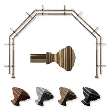 Load image into Gallery viewer, Eudora 13/16" 5-Sided Double Bay Curtain Rod