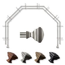 Load image into Gallery viewer, Eudora 13/16" 5-Sided Double Bay Curtain Rod