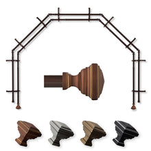 Load image into Gallery viewer, Eudora 13/16" 5-Sided Double Bay Curtain Rod