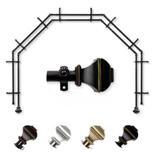 Load image into Gallery viewer, Marion 13/16" 5-Sided Double Bay Curtain Rod