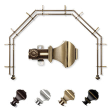 Load image into Gallery viewer, Marion 13/16" 5-Sided Double Bay Curtain Rod