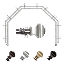 Load image into Gallery viewer, Marion 13/16" 5-Sided Double Bay Curtain Rod