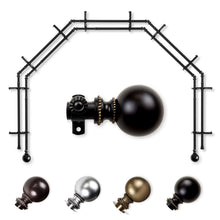 Load image into Gallery viewer, Jordana 13/16" 5-Sided Double Bay Curtain Rod