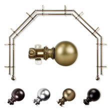 Load image into Gallery viewer, Jordana 13/16" 5-Sided Double Bay Curtain Rod