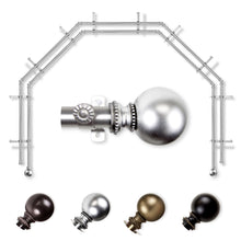 Load image into Gallery viewer, Jordana 13/16" 5-Sided Double Bay Curtain Rod