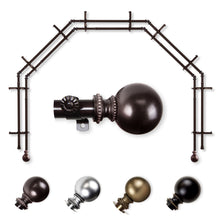 Load image into Gallery viewer, Jordana 13/16" 5-Sided Double Bay Curtain Rod