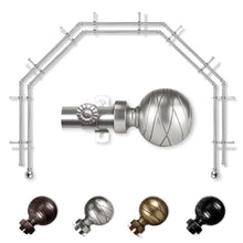 Load image into Gallery viewer, Arman 13/16" 5-Sided Double Bay Curtain Rod