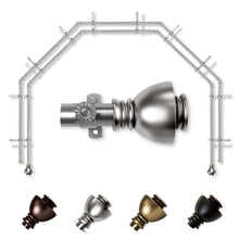 Load image into Gallery viewer, Alma 13/16" 5-Sided Double Bay Curtain Rod