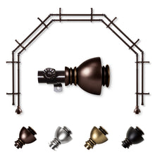 Load image into Gallery viewer, Alma 13/16" 5-Sided Double Bay Curtain Rod