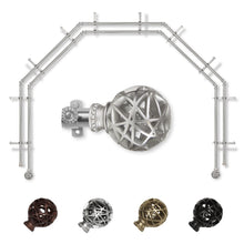 Load image into Gallery viewer, Leanette 13/16" 5-Sided Double Bay Curtain Rod