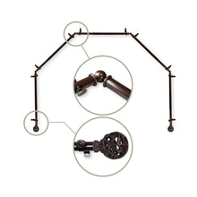 Load image into Gallery viewer, Leanette 13/16" 5-Sided Bay Curtain Rod