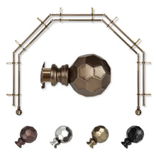 Load image into Gallery viewer, Christiano 13/16" 5-Sided Double Bay Curtain Rod