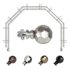 Load image into Gallery viewer, Christiano 13/16" 5-Sided Double Bay Curtain Rod