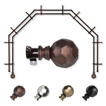 Load image into Gallery viewer, Christiano 13/16" 5-Sided Double Bay Curtain Rod