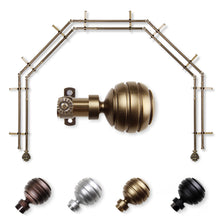 Load image into Gallery viewer, Poise 13/16" 5-Sided Double Bay Curtain Rod