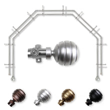 Load image into Gallery viewer, Poise 13/16" 5-Sided Double Bay Curtain Rod