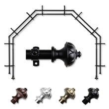 Load image into Gallery viewer, Sierra 13/16" 5-Sided Double Bay Curtain Rod