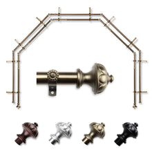 Load image into Gallery viewer, Sierra 13/16" 5-Sided Double Bay Curtain Rod