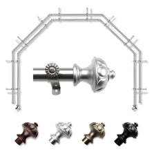 Load image into Gallery viewer, Sierra 13/16" 5-Sided Double Bay Curtain Rod