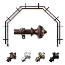 Load image into Gallery viewer, Sierra 13/16" 5-Sided Double Bay Curtain Rod