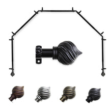Load image into Gallery viewer, Bisque 13/16" 5-Sided Bay Curtain Rod
