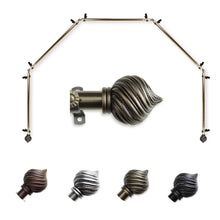 Load image into Gallery viewer, Bisque 13/16" 5-Sided Bay Curtain Rod