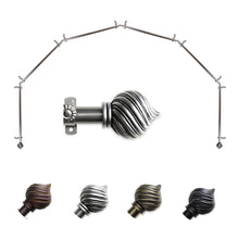 Load image into Gallery viewer, Bisque 13/16" 6-Sided Bay Curtain Rod