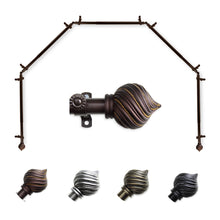 Load image into Gallery viewer, Bisque 13/16" 5-Sided Bay Curtain Rod