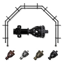 Load image into Gallery viewer, Arielle 13/16" 5-Sided Double Bay Curtain Rod