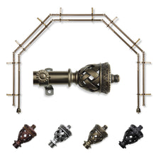 Load image into Gallery viewer, Arielle 13/16" 5-Sided Double Bay Curtain Rod