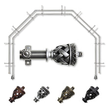 Load image into Gallery viewer, Arielle 13/16" 5-Sided Double Bay Curtain Rod