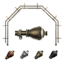 Load image into Gallery viewer, Amelie 13/16" 5-Sided Double Bay Curtain Rod