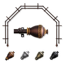 Load image into Gallery viewer, Amelie 13/16" 5-Sided Double Bay Curtain Rod