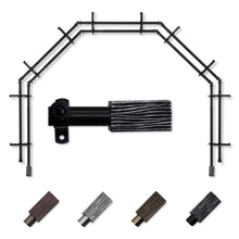 Load image into Gallery viewer, Alder 13/16" 5-Sided Double Bay Curtain Rod