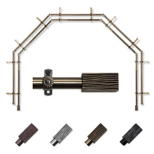 Load image into Gallery viewer, Alder 13/16" 5-Sided Double Bay Curtain Rod