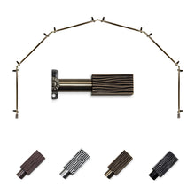 Load image into Gallery viewer, Alder 13/16" 6-Sided Bay Curtain Rod