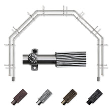 Load image into Gallery viewer, Alder 13/16" 5-Sided Double Bay Curtain Rod