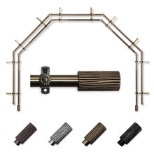 Load image into Gallery viewer, Cedar 13/16" 5-Sided Double Bay Curtain Rod