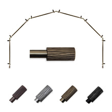 Load image into Gallery viewer, Cedar 13/16" 6-Sided Bay Curtain Rod