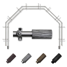 Load image into Gallery viewer, Cedar 13/16" 5-Sided Double Bay Curtain Rod