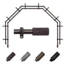 Load image into Gallery viewer, Cedar 13/16" 5-Sided Double Bay Curtain Rod