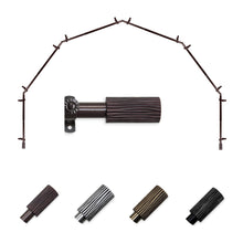 Load image into Gallery viewer, Cedar 13/16" 6-Sided Bay Curtain Rod